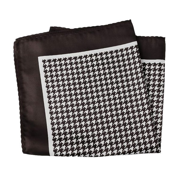 Circinae Men’s Classic Houndstooth Pocket Square – Timeless & Elegant Accessory